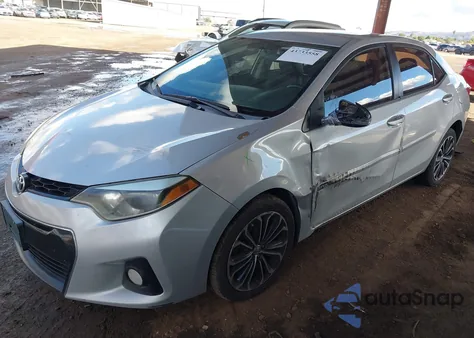 2015 Toyota Corolla S Plus из США, поврежденный, VIN 5YFBURHE9FP298001